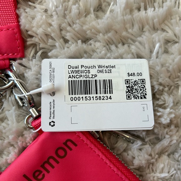 Lululemon NWT Dual Pouch Wristlet Ancient Copper & Glazed Pink - Picture 2 of 2
